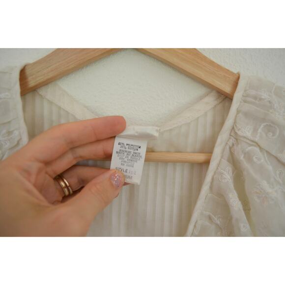 Vintage Lace Collar Sleeveless Blouse Size Small - Picture 5 of 7